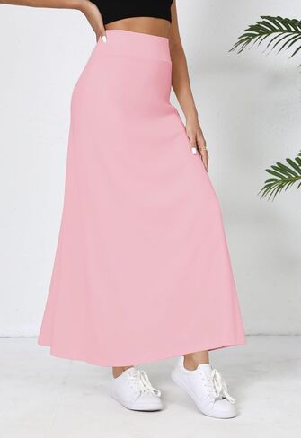 Urban Coco المرن الخصر A-LINE Long Maxi Maxi أسفل الركبة للنساء في ربيع الصيف in Kuwait