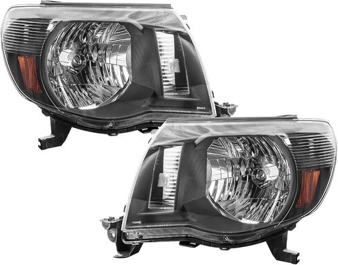KAX Headlight Assembly, Chrome Headlights Compatible with Tacoma 2005 2006 2007 2008 2009 2010 2011 Amber Reflector Color Clear Lens Color in Saudi Arabia