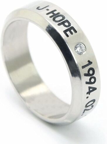 babyhealthy Kpop Album Ring Necklace Jungkook Jimin SUGA JHOPE JIN Titanium Rings Merchandise in Saudi Arabia