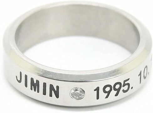 babyhealthy Kpop Album Ring Necklace Jungkook Jimin SUGA JHOPE JIN Titanium Rings Merchandise in Saudi Arabia