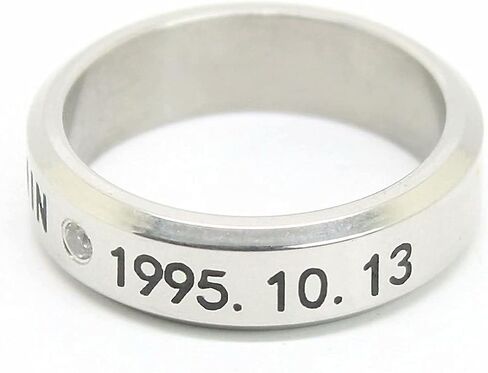 babyhealthy Kpop Album Ring Necklace Jungkook Jimin SUGA JHOPE JIN Titanium Rings Merchandise in Saudi Arabia