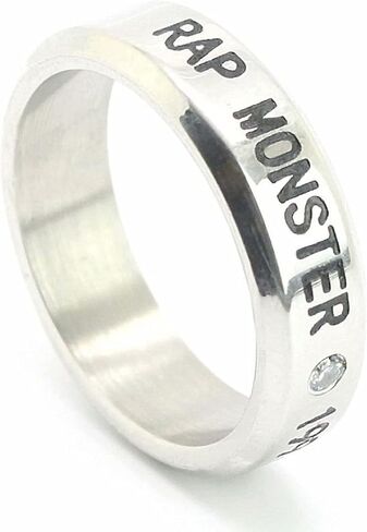 babyhealthy Kpop Album Ring Necklace Jungkook Jimin SUGA JHOPE JIN Titanium Rings Merchandise in Saudi Arabia