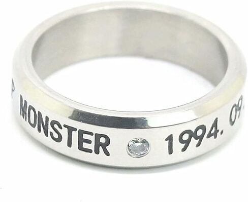 babyhealthy Kpop Album Ring Necklace Jungkook Jimin SUGA JHOPE JIN Titanium Rings Merchandise in Saudi Arabia