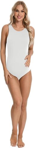 V VOCNI Women's Maternity Bodysuit Sleeveless Racer Back Halter Neck Tank Tops Pregnancy Onesie Jumpsuits Shapewear in Saudi Arabia