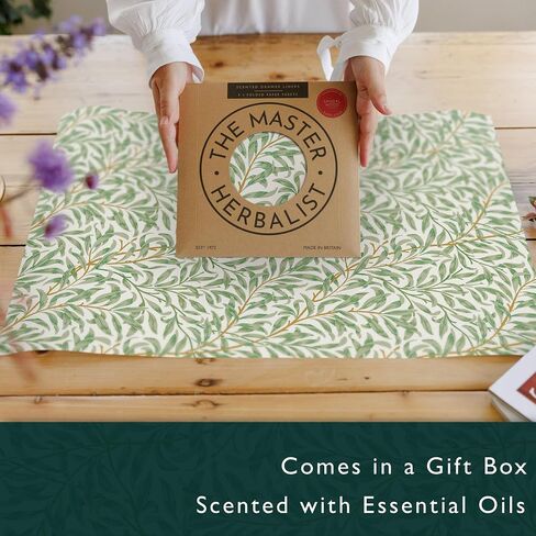 fragrant LAVENDER Scented Drawer Liners in a WILLIAM MORRIS Inspired Design | Pack of 5 Sheets | Contains Essential Oils | MADE in The UK. in Saudi Arabia