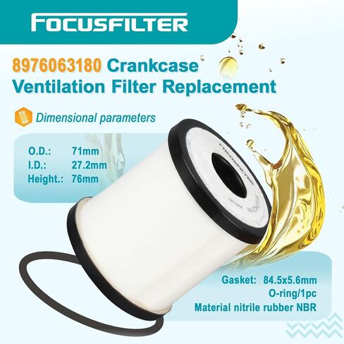 FOCUSFILTER S1222-EV010 S1222-EV011 OEM GRADE CRANK DASE FILTER ، FOR HINO 268 368 ، RESUT CV15011 CV50848 8976063180 in Kuwait
