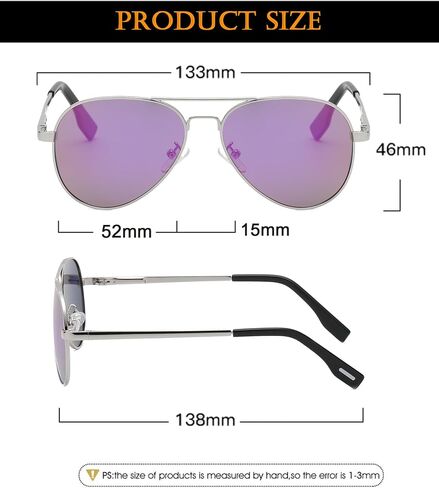 eylrim kids eylrim appolized appolized aviator نظارات شمسية للبنين والبنات ، عدسة حماية uv400 52 مم in Kuwait