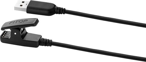 JIUJOJA لشاحن Garmin Forerunner 645، وكابل شحن Forerunner 645، وكابل بيانات متزامن بمشبك شحن وقطعتين من واقي الشاشة الزجاجي المقوى عالي الدقة مجانًا لساعة Garmin Forerunner 645 in Kuwait