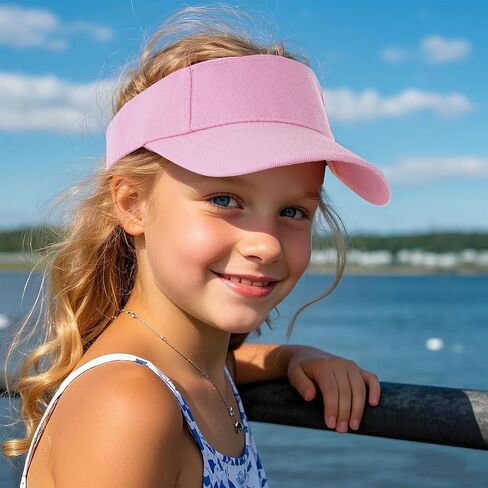 Yookat 3 Pack Visor Sun Hat القابلة للتعديل Sun Caps Caps Golf Tennis Tennis Hat for Sports Girls Boys Outdoor Outdoor in Kuwait