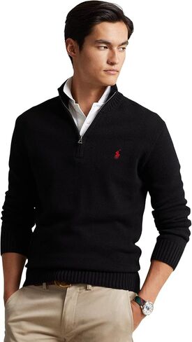 POLO RALPH LAUREN Men's Cotton 1/4 Zip Sweater in Kuwait
