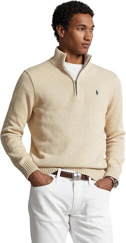 POLO RALPH LAUREN Men's Cotton 1/4 Zip Sweater in Kuwait