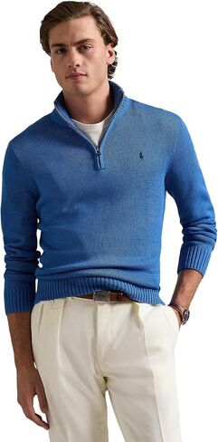 POLO RALPH LAUREN Men's Cotton 1/4 Zip Sweater in Kuwait
