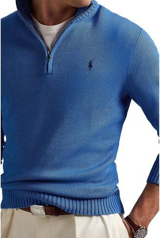 POLO RALPH LAUREN Men's Cotton 1/4 Zip Sweater in Kuwait