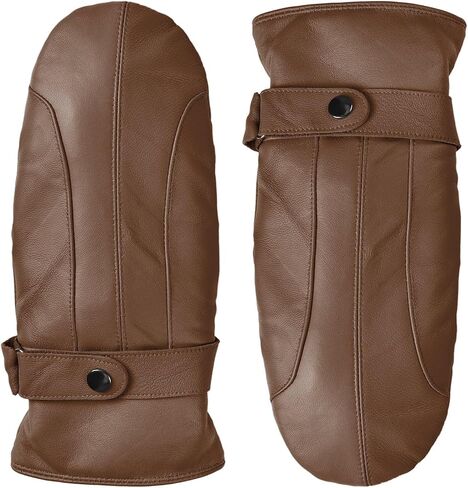 Harssidanzar Womens Genuine Sheepskin Leather Mittens With Warm Soft Lined SL027US in Saudi Arabia