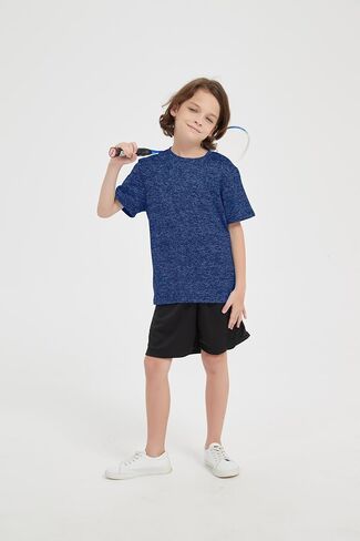 5-Pack Boys Athletic Quick Dry T-Shirts Youth Activewear Short Sleeve Tops（5-18 Years） in Saudi Arabia