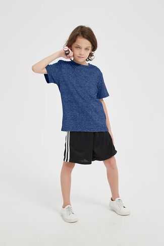 5-Pack Boys Athletic Quick Dry T-Shirts Youth Activewear Short Sleeve Tops（5-18 Years） in Saudi Arabia