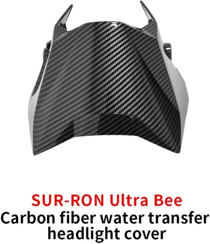 Headlight Cover for Surron Ultra Bee, Motorcycle Mudguard Fender, Imitate Carbon Fiber Windshield for Sur Ron Electric Dirt Bike (Water transfer glossy) in Saudi Arabia
