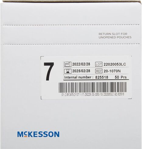 McKesson Perry Performance Plus Latex Surgical Gloves, Sterile, Powder-Free, Cream, Size 6.5, 50 Count, 4 Boxes, 200 Total in Saudi Arabia