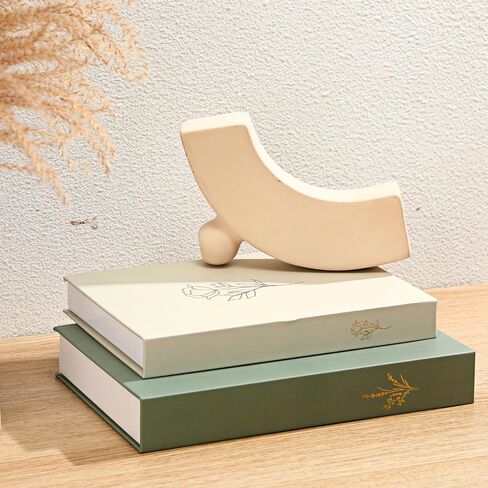 Set of 2 Decorative Books Boxes, Faux Books Stacked for Decoration for Coffee Tables Modern Home Bookshelves Decor, Fake Fashion Photo Storage Boxes(Sage Green Beige) in Saudi Arabia