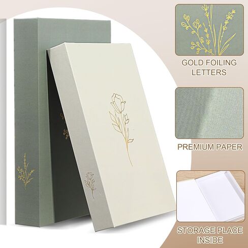 Set of 2 Decorative Books Boxes, Faux Books Stacked for Decoration for Coffee Tables Modern Home Bookshelves Decor, Fake Fashion Photo Storage Boxes(Sage Green Beige) in Saudi Arabia