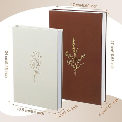 Set of 2 Decorative Books Boxes, Faux Books Stacked for Decoration for Coffee Tables Modern Home Bookshelves Decor, Fake Fashion Photo Storage Boxes(Sage Green Beige) in Saudi Arabia