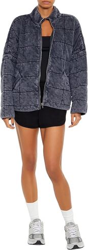 Forever 21 Women's Quilted Zip-up Jacket in Saudi Arabia