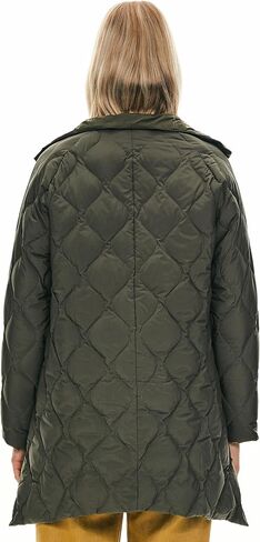 Orolay Women's Oversized Quilted Puffer Jacket Lightweight Insulated Casual Long Sleeve Padded Coat with Pockets in Kuwait