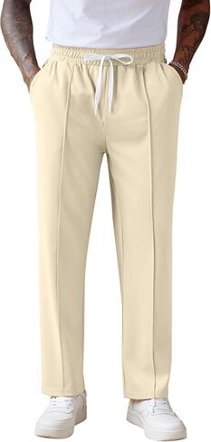 COOFANDY Men's Knit Sweatpants Lightweight Open Bottom Casual Pants Drawstring Jogger Yoga Pants with Pockets in Saudi Arabia