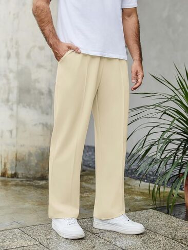 COOFANDY Men's Knit Sweatpants Lightweight Open Bottom Casual Pants Drawstring Jogger Yoga Pants with Pockets in Saudi Arabia