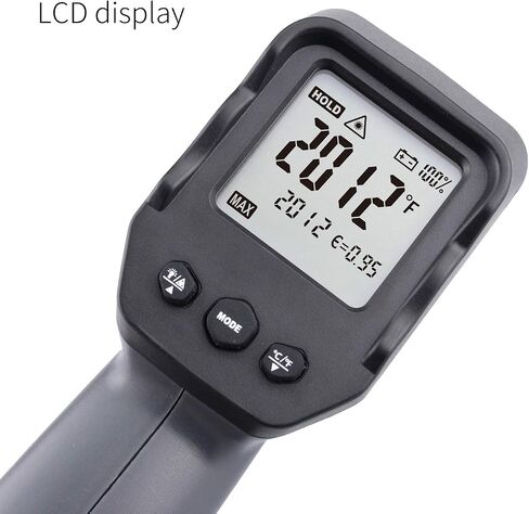 Kaemeasu Digital Infrared Thermometer -58℉-1022℉ (-50℃ to 550℃) Dual Laser Multipurpose Electronic Temperature Gun Measurement Tool(12:1) Adjustable Emissivity KM-IT550 in Kuwait