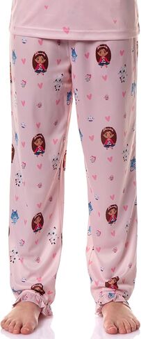INTIMO Gabby's Dollhouse Girls' A-Meow-Zing Friends 2-Piece Ruffle Short Sleeve Pant Pajama Sleep Set in Saudi Arabia