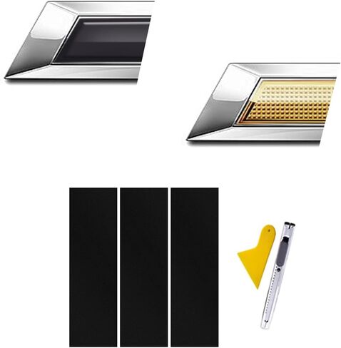 متوافقة مع ملصقات Wrap Logo Logo المتوافقة مع شارات DIY الخاصة بـ Chevy 3pcs أسود غير لامع in Kuwait