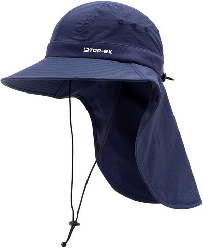 TOP-EX Cooling Sun Hat with Neck Flap – UPF 50+ Wide Brim Breathable Hat for Hiking, Fishing & Big Heads in Saudi Arabia