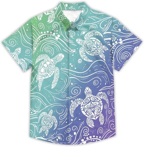 Funny Hawaiian Shirt for Men Retro Button Down Short Sleeve Summer Beach Aloha Shirt Holiday Theme Party Shirt in Saudi Arabia