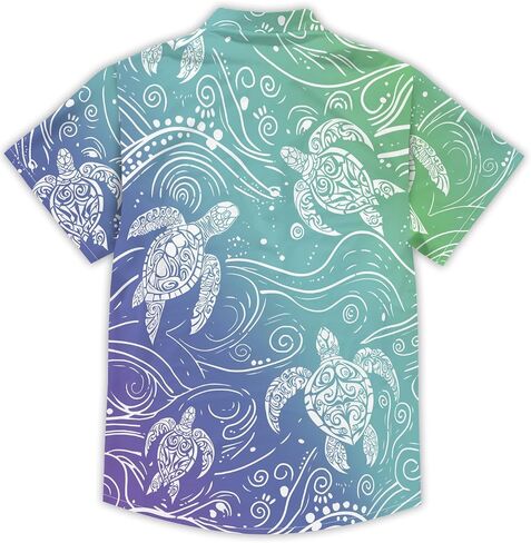 Funny Hawaiian Shirt for Men Retro Button Down Short Sleeve Summer Beach Aloha Shirt Holiday Theme Party Shirt in Saudi Arabia
