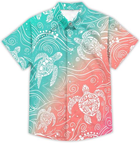 Funny Hawaiian Shirt for Men Retro Button Down Short Sleeve Summer Beach Aloha Shirt Holiday Theme Party Shirt in Saudi Arabia