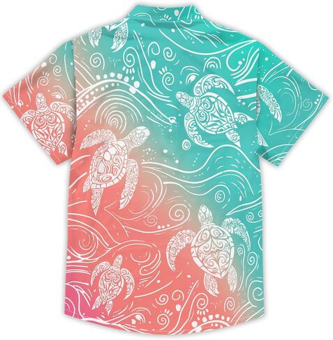 Funny Hawaiian Shirt for Men Retro Button Down Short Sleeve Summer Beach Aloha Shirt Holiday Theme Party Shirt in Saudi Arabia