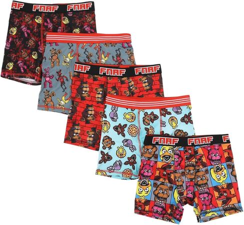 Bioworld Five Nights at Freddy’s 5-Pack Youth Boys’ Boxer Briefs in Saudi Arabia