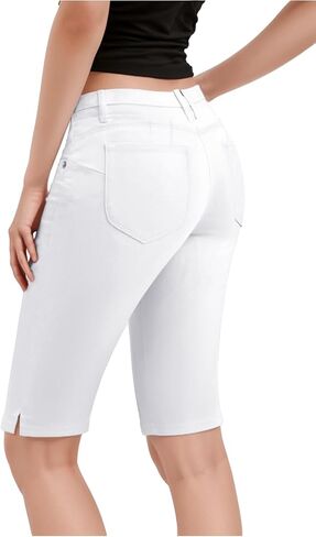 Hybrid & Company Womens Ultra Comfy Butt Lift Stretch Bermuda City Shorts in Kuwait