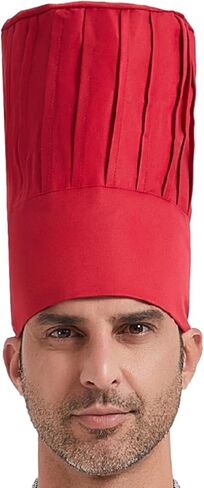 Hyzrz Chef Tall Hat Adjustable Elastic Kitchen Grill BBQ Cooking Chef Cap for Men and Women in Kuwait