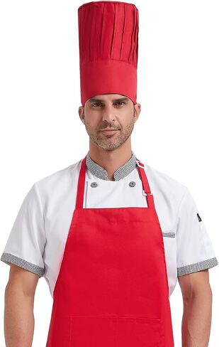 Hyzrz Chef Tall Hat Adjustable Elastic Kitchen Grill BBQ Cooking Chef Cap for Men and Women in Kuwait