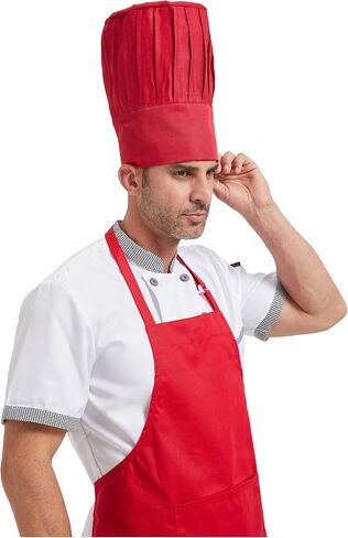 Hyzrz Chef Tall Hat Adjustable Elastic Kitchen Grill BBQ Cooking Chef Cap for Men and Women in Kuwait
