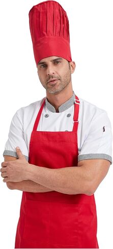 Hyzrz Chef Tall Hat Adjustable Elastic Kitchen Grill BBQ Cooking Chef Cap for Men and Women in Kuwait