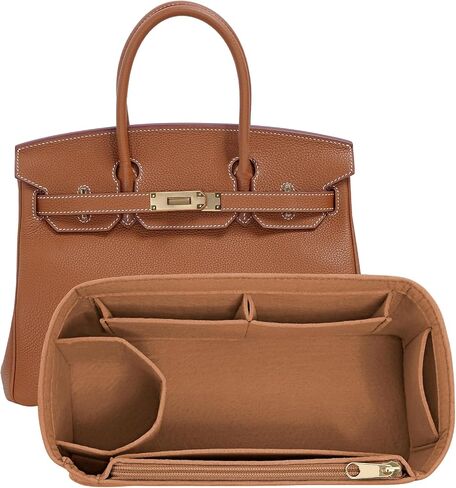 Felt Purse Organizer insert for birkin 35 bag organizer Handbag Insert (EarthColor, BK35) in Saudi Arabia