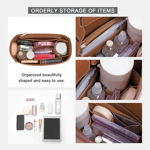 Felt Purse Organizer insert for birkin 35 bag organizer Handbag Insert (EarthColor, BK35) in Saudi Arabia