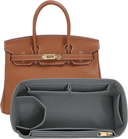 Felt Purse Organizer insert for birkin 35 bag organizer Handbag Insert (EarthColor, BK35) in Saudi Arabia