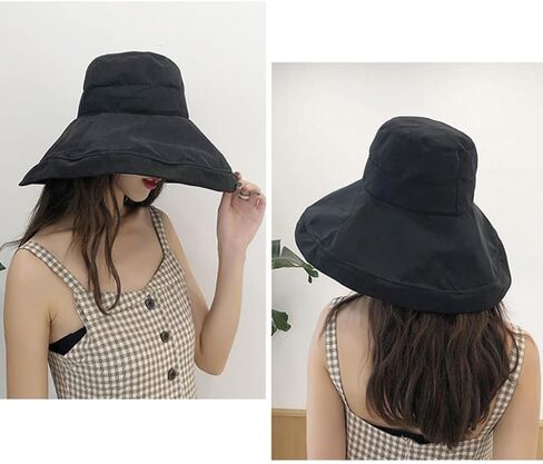 Foldable Beach Fishing Cap UPF UV Sun Protection Breathable Waterproof Wide Brim Bucket Sun Hat for Women in Kuwait