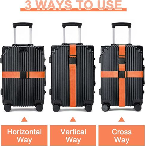Luggage Straps for Suitcases 4 Pack, TSA Approved Travel Essentials, Luggage Strap for Travel Suitcase & Bag Closure and for Easy Identification, Travel Accessories for Safety & Convenience(Green) in Saudi Arabia