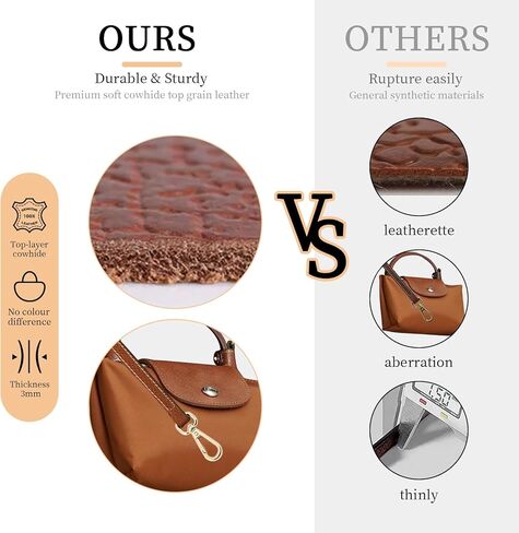 Upgraded Leather Purse Straps for Longchamp Mini Bag Conversion Kit, Bag Shoulder Strap Replacement Crossbody in Kuwait