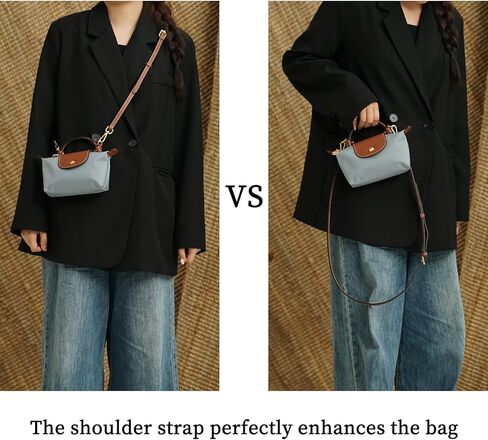 Upgraded Leather Purse Straps for Longchamp Mini Bag Conversion Kit, Bag Shoulder Strap Replacement Crossbody in Kuwait